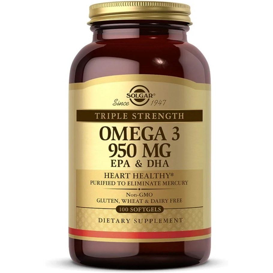 BScFDafWF2ST4bSw سولگار، امگا - 3، 950 میلی گرم، EPA 504 میلی گرم و DHA 378 میلی گرم، قدرت سه گانه، 100 ژل نرم - Image 1